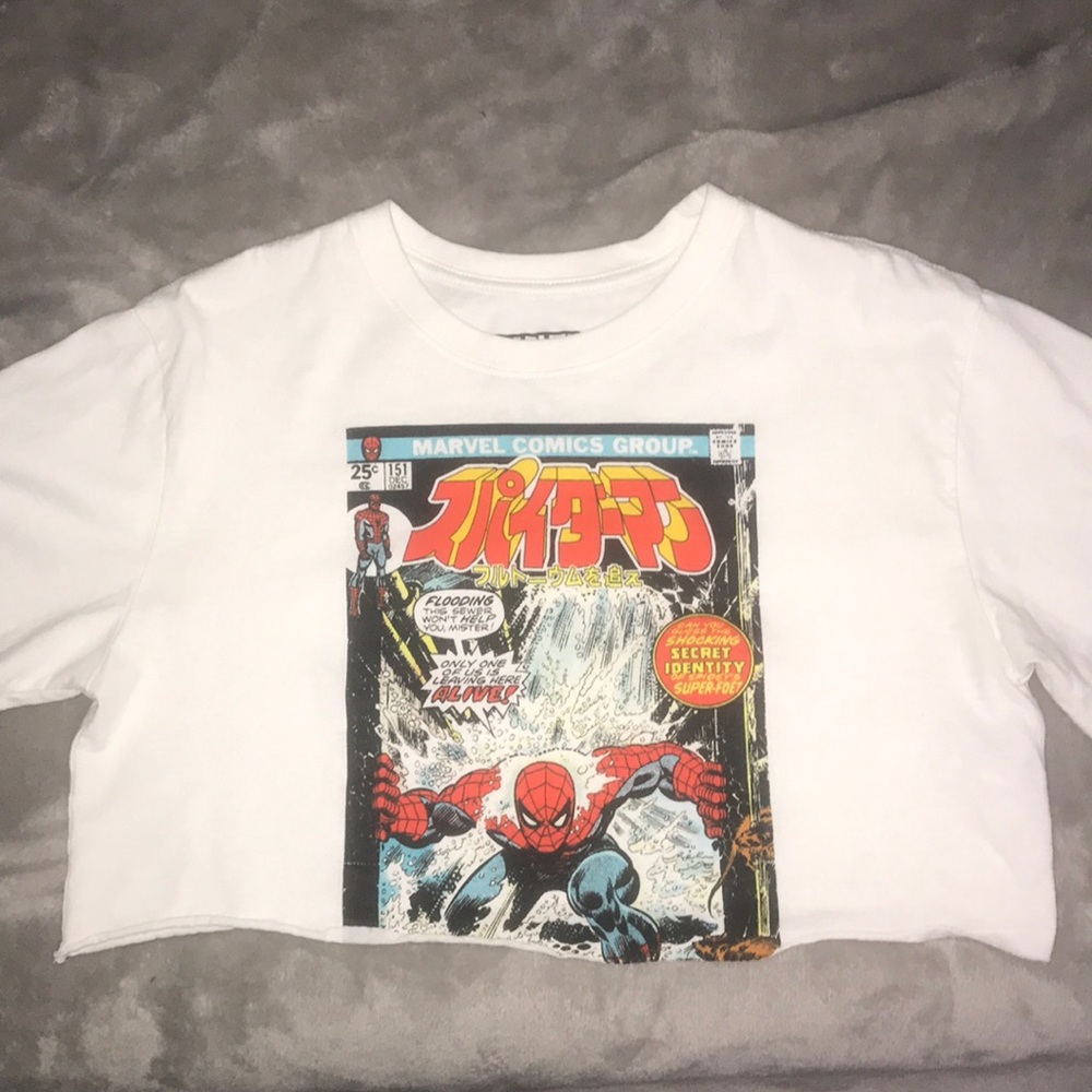 Marvel Spider-Man comic crop top